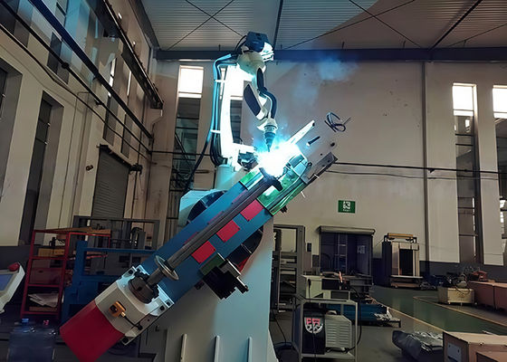 300A Hỗn hợp khí Robot Hệ thống hàn cho thang cuốn Bước trục 0.8-1.4mm Đường kính dây