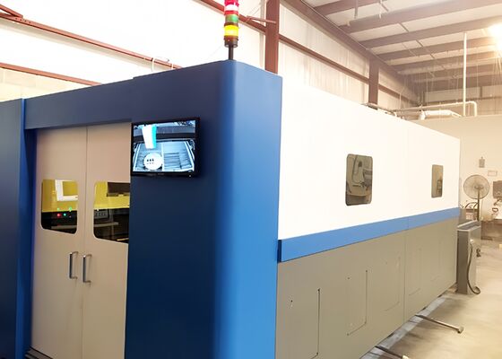 Máy cắt laser sợi công suất cao kín hoàn toàn với bàn thay thế 3KW-20KW